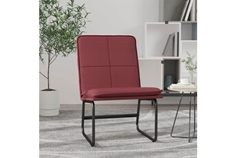 fauteuil de jardin vidaxl chaise longue rouge bordeaux 54x75x76 cm similicuir