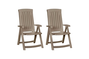 chaise de jardin keter chaises de jardin inclinables corsica 2 pcs marron
