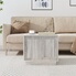 Table D'appoint Avec Rangement - 50x50x35 Cm - Bois D'ingénierie - Blanc, Noir, Gris, Chêne - Pour Salon, Bout De Canapé