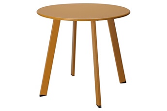 table d'appoint progarden table d'appoint 50x45 cm jaune moutarde mat