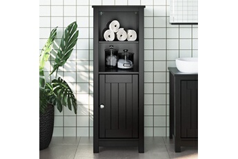 meuble de salle de bain vidaxl armoire de salle de bain berg noir 40x34x110 cm pin massif
