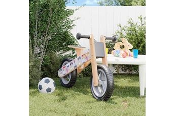 véhicule à pédale vidaxl vélo d'équilibre pour enfants imprimé gris