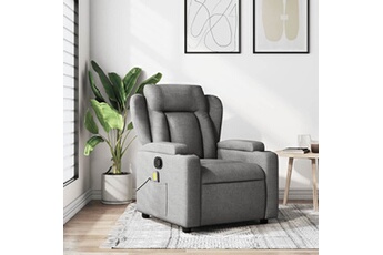 fauteuil de massage inclinable gris foncé tissu