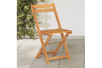 chaises de bistrot pliantes lot de 4 bois d'acacia solide