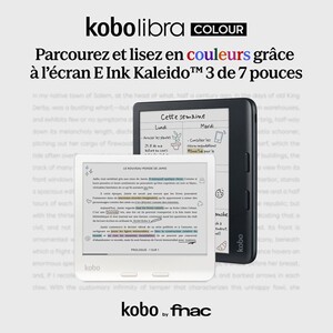 Kobo Libra Colour avec Kobo Stylus 2 | liseuse | écran couleur antireflet et encre Kaleido™ 3.7 Kobo Libra Colour avec Kobo Stylus 2 | liseuse | écran couleur antireflet et encre Kaleido™ 3.7