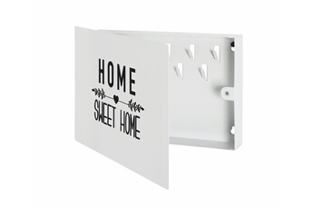 boite de rangement mso boîte à clés design métal blanc home sweet home kilia