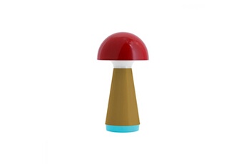 lampe à poser remember - lampe de table bobbi h18cm - rouge -