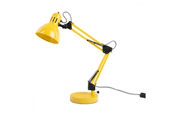 lampe de bureau present time - lampe de table funky hobby h52cm - jaune -