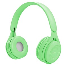 Casque audio YONIS Casque Bluetooth Macaron Qualité Sonore Hifi Autonomie Micro SD AUX 3.5mm + SD 16Go Vert