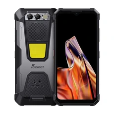 Smartphone FossiBot F106 Pro Gris 103db volume élevé 3W lumières de camping Smartphone robuste 12000mAh 6,58 pouces FHD + 8(+7)Go +256 Go NFC Double SIM 4G Android 13