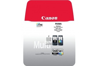 Cartouche d'encre Canon PG-560 / CL-561 Multipack - Pack de 2 - noir, couleur (cyan, magenta, jaune) - original - cartouche d'encre - pour PIXMA TS5350, TS5351, TS5352,