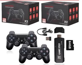 Console rétrogaming GENERIQUE Victorvan 2pc 64g - Console de jeu vidéo portable rétro Gd10, sortie HD 4K, faible latence, clé de jeu TV
