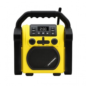 Metronic 477217 Radio de Chantier Bluetooth Portable, Poste FM Tuner Numérique et Enceinte Résistant aux Chocs, Puissance Musicale Totale 30 W Port USB - Jaune et Noir Metronic 477217 Radio de Chantier Bluetooth Portable, Poste FM Tuner Numérique et Enceinte Résistant aux Chocs, Puissance Musicale Totale 30 W Port USB - Jaune et Noir