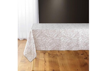 nappe rectangle solea à motif végétal - blanc - 150 x 240 cm