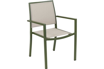 - fauteuil empilable en aluminium santorin kaki