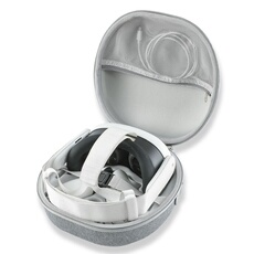 Etui de protection pour casque réalité virtuelle Meta Quest 3 Blanc et gris