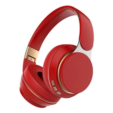 Casque audio Preisku Casque Audio Bluetooth, Pliable, Confortable-Rouge