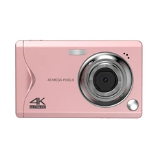 Appareil photo compact Preisku Appareil photo numérique, 4K HD, 800MP, Avec un écran de 3 pouces-Rose