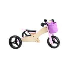 Draisienne-tricycle 2 en 1 rose