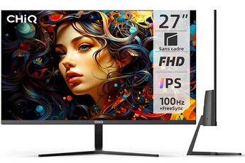 Ecran PC Moniteur 27F650R, 27'', IPS, FHD (1920 x 1080), FreeSync + 100 Hz, ultra-mince, 99 % sRVB, HDMI, VGA, montage VESA, 2024