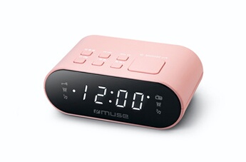 Radio Réveil Muse M-10 – Double Alarme, Tuner FM, 20 Stations
