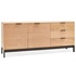 Bahut Team Line – Blanc – 73 X 185 X 46 Cm – 2 Portes Coulissantes Avec Serrure – Fabriqué En France