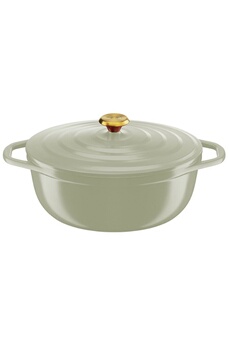 Cocotte Tefal Tefal Cocotte AIR SOFT LIGHT Green Lichen ovale 30x23cm en fonte d''aluminium induction E2668925