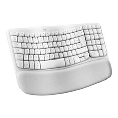 Wave Keys for Mac, clavier ergonomique sans fil avec repose-poignets rembourre, Bluetooth, Easy-Switch