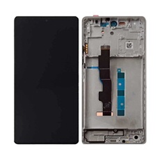 Ecran LCD et Vitre Tactile avec Châssis Blanc pour Redmi Note 13 5G (Original Pulled)