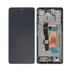 Ecran LCD et Vitre Tactile Avec Châssis Bleu pour POCO F5 5G (Original Pulled)