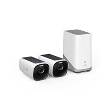 Caméra de surveillance réseau S330- extérieur - 8 MP - 3840 x 2160 - 4K - Wi-Fi - avec Eufy HomeBase 3 (pack de 2)