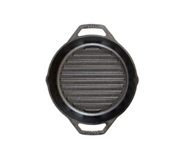 Lodge Poêle grill à double poignée Fonte naturelle Ø 30cm Sain et sans PFAS Tous feux dont induction, four & BBQ Made in USA