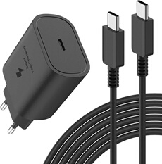 25W USB C Chargeur rapide secteur NeUe Dawn pour Samsung Galaxy S24 S23 S22 S21 Ultra/ S21 Plus/ S21 S20 /S20 FE/ S20 Plus /S10 A72 A55 A54 A53 A52