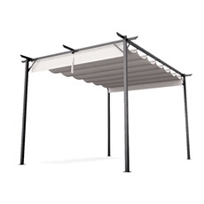 Pantheon Robust Pergola 3x4 m résistante aux intempéries acier thermolaqué Beige