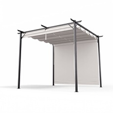 Pavillon Pantheon Pergola 3x3 m résistante aux intempéries acier thermolaqué