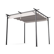 Pantheon Robust Pergola 3x3 m résistante aux intempéries acier thermolaqué Beige