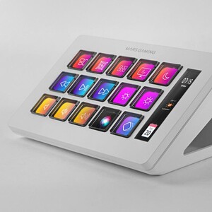Mars Gaming MSD-One Stream Slim Deck 15 touches personnalisables avec écran LCD Windows blanc Mars Gaming MSD-One Stream Slim Deck 15 touches personnalisables avec écran LCD Windows blanc