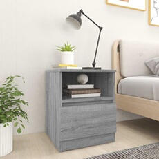 VIDAXL - Table de Chevet - Sonoma - Gris - 40x40x50 cm