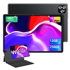 Montre connectée Vanwin Tablette 12Go RAM+256Go ROM, tablette pas cher Android 13, 10,1 Pouces, 4G LTE 2.4G/5G Wi-Fi, Octa-Core, 8250mAh Batterie, tablette avec clavier (Or)