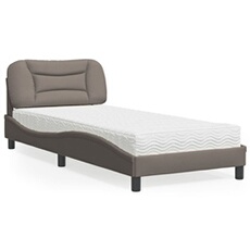 Bed met matras stof taupe 90x200 cm3208510