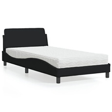 Bed met matras stof zwart 100x200 cm3208346