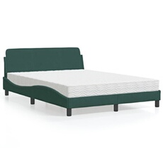 Bed met matras fluweel donkergroen 120x200 cm3208374
