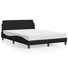 Bed met matras stof zwart 140x190 cm3208386