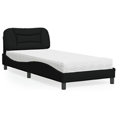 Bed met matras stof zwart 80x200 cm3208494