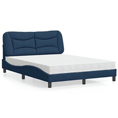 Bed met matras stof blauw 120x200 cm3208526