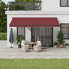 Luifel automatisch uittrekbaar met LED's 500x300 cm bordeaux3310197