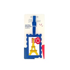 Etiquette de voyage Yello Koko Etiquette baggage Taggy Timbre Parisien Bleu