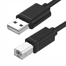 Câble d'Imprimante USB-A vers USB-B mâle à mâle 3 mètre Noir pour imprimante HP, Canon, Dell, Lexmark, Epson, Xerox, Brother, Samsung -