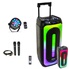 Enceinte Bluetooth 600W Mooving Electro-Sound Avec 2 Micros Karaoké + Pack Lumière LED