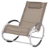 Chaise à bascule | Fauteuil à bascule | Fauteuil de relaxation Marron clair Cuir véritable431910 Chaise à bascule | Fauteuil à bascule | Fauteuil de relaxation Marron clair Cuir véritable431910
